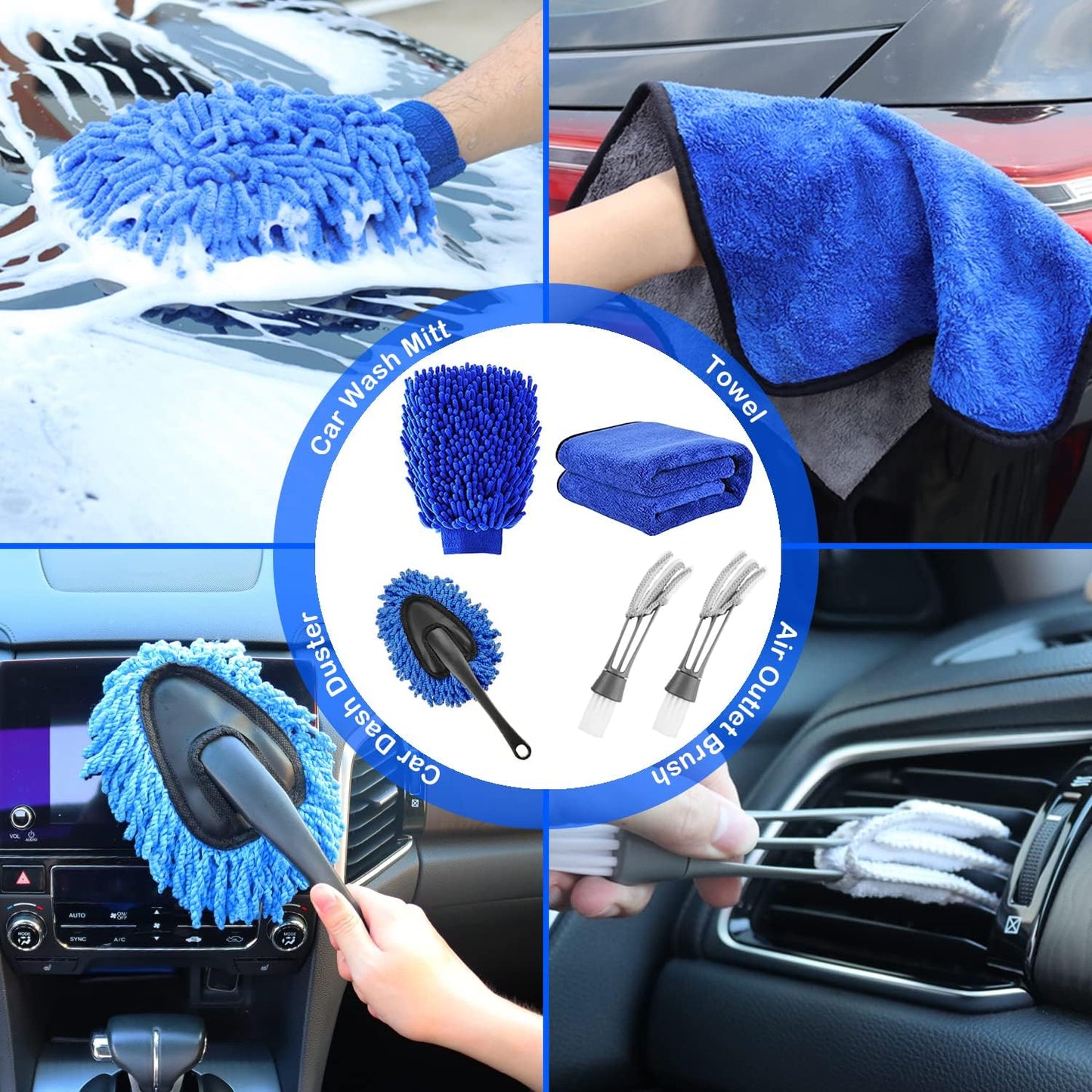 26‑Piece Professional Car Detailing Brush Set — Complete Interior & Exterior Cleaning Kit