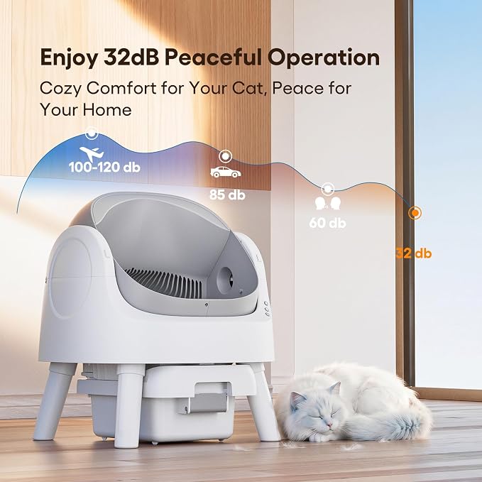 Self Cleaning Cat Litter Box, Automatic Litter Box for Multiple Cats