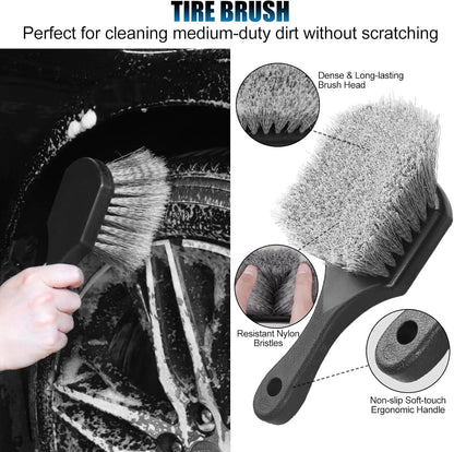 8PCS Wheel Brush, Tire Brush Set