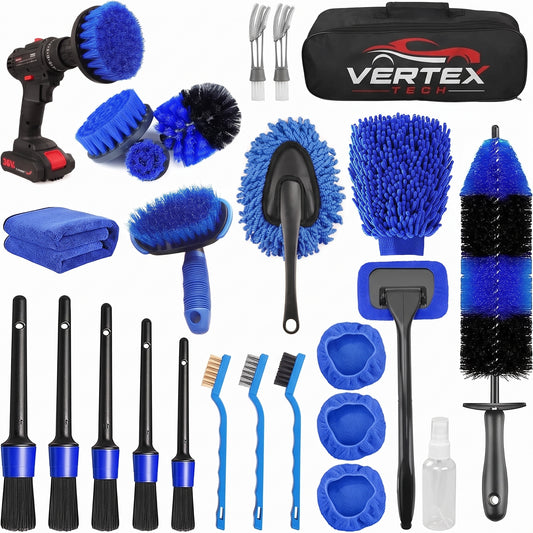 26‑Piece Professional Car Detailing Brush Set — Complete Interior & Exterior Cleaning Kit