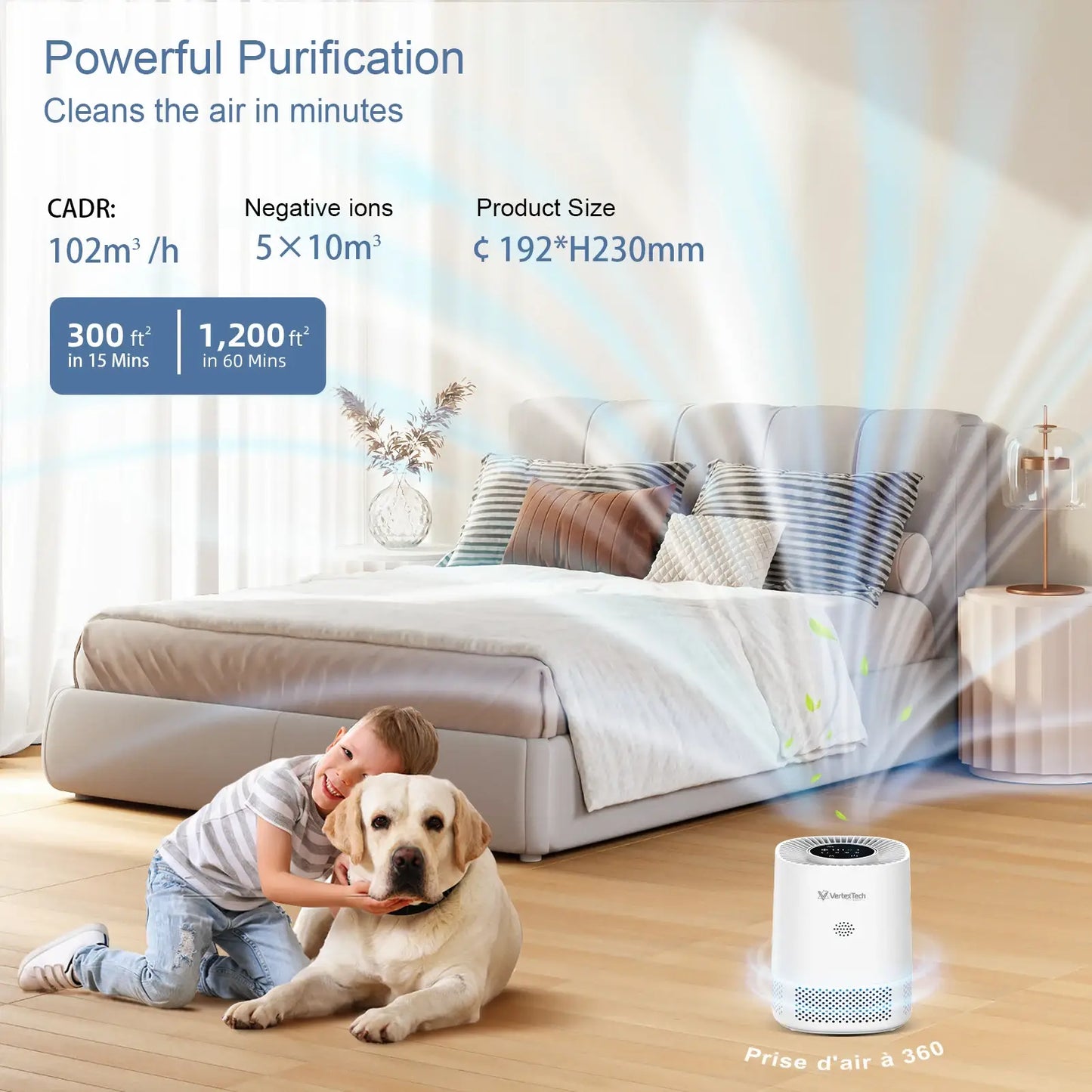 Smart Air Purifier for Large Rooms